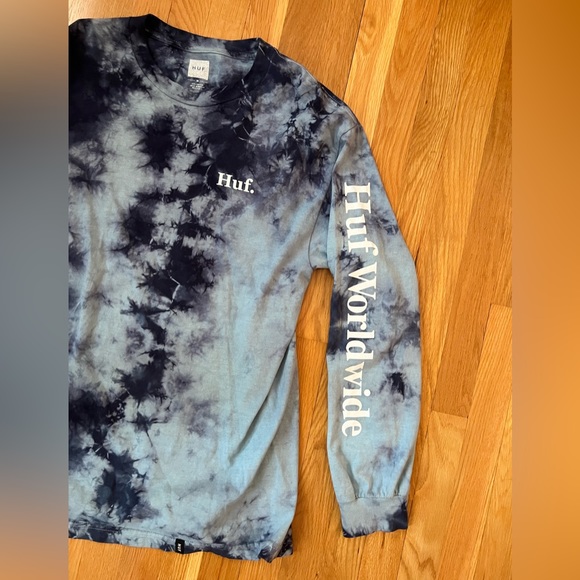 Men’s HUF Tye Dye Long Sleeve T-Shirt - Picture 1 of 3